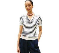 TOMMY HILFIGER Pull-over bleu marine / blanc naturel, Taille S