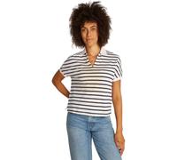 Tommy Hilfiger Polo Manches Courtes Femme Lyocell Relaxed sans Patte de Boutonnage, Multicolore (Calico/Dark Night Navy STP), 3XL