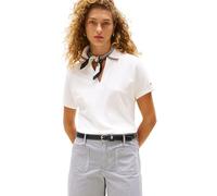 Tommy Hilfiger Polo Manches Courtes Femme Lyocell Tipping Open sans Patte de Boutonnage, Blanc (Ecru), XXL