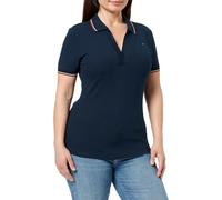 Tommy Hilfiger Polo Manches Courtes Femme Open Slim Fit, Bleu (Dark Night Navy), XXS