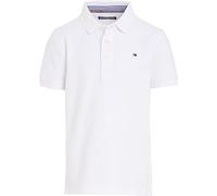 Tommy Hilfiger Polo Manches Courtes Garçon en Coton Biologique, Blanc (Bright White), 12 Ans