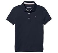 Tommy Hilfiger Polo Manches Courtes Garçon en Coton Biologique, Bleu (Sky Captain), 3 Ans