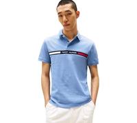 Tommy Hilfiger Polo Manches Courtes Homme Chest Insert Regular Fit, Bleu (Brisk Blue), XS