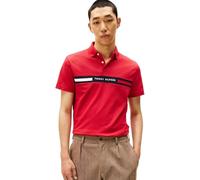 Tommy Hilfiger Polo Manches Courtes Homme Chest Insert Regular Fit, Multicolore (Medium Red), XL
