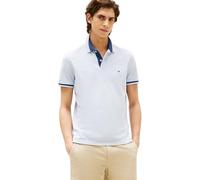 Tommy Hilfiger Polo Manches Courtes Homme Contrast Collar Block Regular Fit, Bleu (Heathered Blue Bros B0802), XL