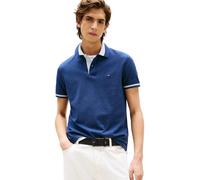 Tommy Hilfiger Polo Manches Courtes Homme Contrast Collar Block Regular Fit, Bleu (Preppy Navy Heather B8465), XS