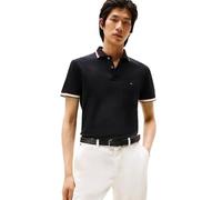 Tommy Hilfiger Polo Manches Courtes Homme Cuff Interest Slim Fit, Noir (Black), M
