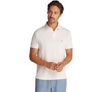 Tommy Hilfiger Polo Manches Courtes Homme Regular Fit avec Patte de Boutonnage, Ivoire (Ivory Petal), S