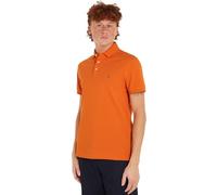 Tommy Hilfiger Polo Manches Courtes Homme Slim Fit avec Patte de Boutonnage, Orange (Bonfire Orange), 3XL
