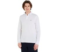 Tommy Hilfiger Polo Manches Longues Homme Regular Fit avec Patte de Boutonnage, Blanc (White), M