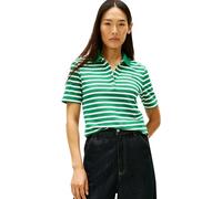 Tommy Hilfiger 1985 Reg Pique Polo SS Ww0Ww43224 S/S, Green (Nouveau Green/Ecru STP), M Women's