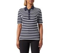 Tommy Hilfiger 1985 REG Pique Stripe Polo SS WW0WW39531 Manches Courtes, Bleu (Breton Desert Sky/Ecru), S Femme