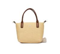 Tommy Hilfiger Popette Raffia Mini Tote Bag Beige