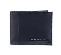 Tommy Hilfiger Porte-monnaie en cuir cambridge avec porte-carte amovible pour homme Taille unique Marine