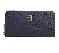 Tommy Hilfiger Portefeuille Femme Emblem Large avec Fermeture Éclair, Bleu (Space Blue), Taille Unique