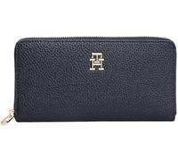 Tommy Hilfiger Portefeuille Femme Emblem Large avec Fermeture Éclair, Bleu (Space Blue), Taille Unique