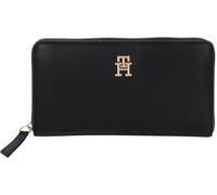 Tommy Hilfiger Portefeuille Femme Logotape avec Fermeture Éclair, Noir (Black), Taille Unique