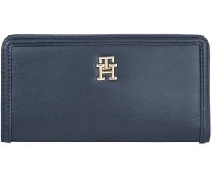 Tommy Hilfiger Portefeuille Femme Monotype Large Slim Wallet Grand, Bleu (Space Blue), Taille Unique