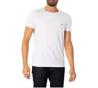 Tommy Hilfiger Pour des hommes T-shirt Core Stretch extra-fin, blanc L