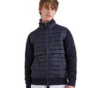 Tommy Hilfiger pour des Hommes Veste zippée Mix Media, Bleu, XXL
