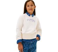 Tommy Hilfiger Pull à col Rond et Ourlet côtelé pour Fille - Blanc Ancien - 16 Ans - KG0KG08989, Blanc (Blanc Ancien), 16 Ans