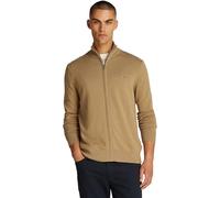 Tommy Hilfiger Pull avec Fermeture Éclair Homme Essential Cotton Zip Thru Col Montant, Beige (Safari Canvas), 3XL
