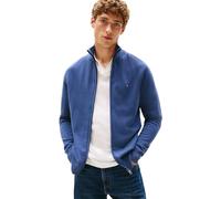 Tommy Hilfiger Pull avec Fermeture Éclair Homme Essential Cotton Zip Thru Col Montant, Bleu (Aegean Sea), XS