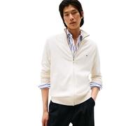 Tommy Hilfiger Pull avec Fermeture Éclair Homme Essential Cotton Zip Thru Col Montant, Ecru (Ivory Petal), L