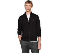 Tommy Hilfiger Pull avec Fermeture Éclair Homme Essential Cotton Zip Thru Col Montant, Noir (Black), XL