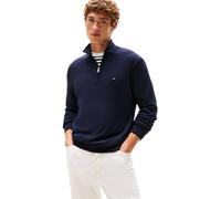 Tommy Hilfiger Pull avec Fermeture Éclair Homme Mock Neck Demi-Fermeture Éclair, Bleu (Desert Sky), M