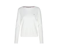Tommy Hilfiger Pull Femme Co Jersey Stitch Sweater Col Bateau, Blanc (Ecru), S