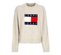 Tommy Hilfiger - Pull Drapeau Mélange - Femme - Pulls - Beige - Taille: 36 FR