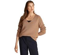 Tommy Hilfiger Pull Femme Cardi Fine Col en V, Beige (Safari Canvas), 3XL