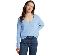 Tommy Hilfiger Pull Femme Cardi Fine Col en V, Bleu (Vessel Blue), 3XL
