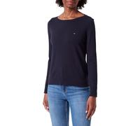 Tommy Hilfiger Pull Femme Co Jersey Stitch Sweater Col Bateau, Bleu (Desert Sky), L