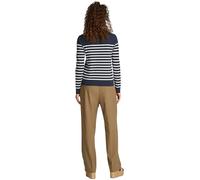 Tommy Hilfiger Pull Femme Jersey Fine avec Col Ras-du-Cou, Multicolore (Dark Night Navy/Ivory Petal Stp), XL