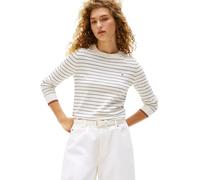 Tommy Hilfiger Co Jersey Stitch C-NK Ls SWT Ww0Ww44984 Pull-Over, White (Ivory Silk/Dark Night Navy Fine STP), S Femme