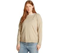 Tommy Hilfiger Pull Femme Jersey Stitch avec Col Bateau, Beige (Sandalwood), 52