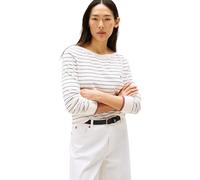 Tommy Hilfiger Pull Femme Pull en Maille, Multicolore (Ivory Silk/Dark Night Navy Fine STP), XL