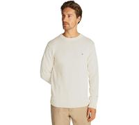 Tommy Hilfiger Pull Homme Chunky Cotton Crew Neck Pull en Maille, Ivoire (Ivory Petal), XL