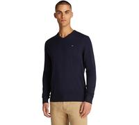 Tommy Hilfiger Pull Homme Essential Cotton Col en V, Bleu (Desert Sky), S