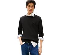 Tommy Hilfiger Pull Homme Essential Cotton Crew Neck en Coton, Noir (Black), XXL