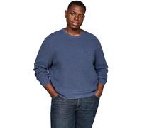 Tommy Hilfiger Pull Homme Essential Structure Crew Neck Pull en Maille, Bleu (Aegean Sea Heather), XXL
