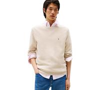 Tommy Hilfiger Pull Homme Essential Structure Crew Neck Regular Fit, Beige (Heathered Oatmilk), S
