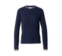 TOMMY HILFIGER Pull-over bleu marine / blanc, Taille M