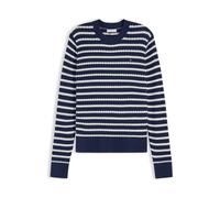 TOMMY HILFIGER Pull-over bleu marine / blanc, Taille S-M