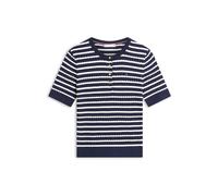 TOMMY HILFIGER Pull-over bleu marine / blanc, Taille XS