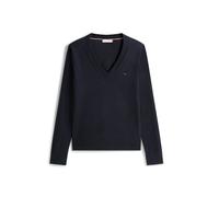 Tommy Hilfiger Polo Stitch col V manches longues Bleu Taille S Femme