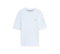 TOMMY HILFIGER Pull-over 'Cable Short Sleeve' bleu clair, Taille XS