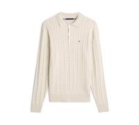 Tommy Hilfiger Classic Cotton Cable Sweater Heathered Oatmilk Taille: XL | Pulls Outlet | Homme